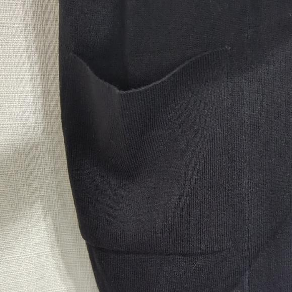 Turtle Bay Black Open Front Cardigan Womens Sleeveless Black Shawl Collar Medium - Picture 4 of 7